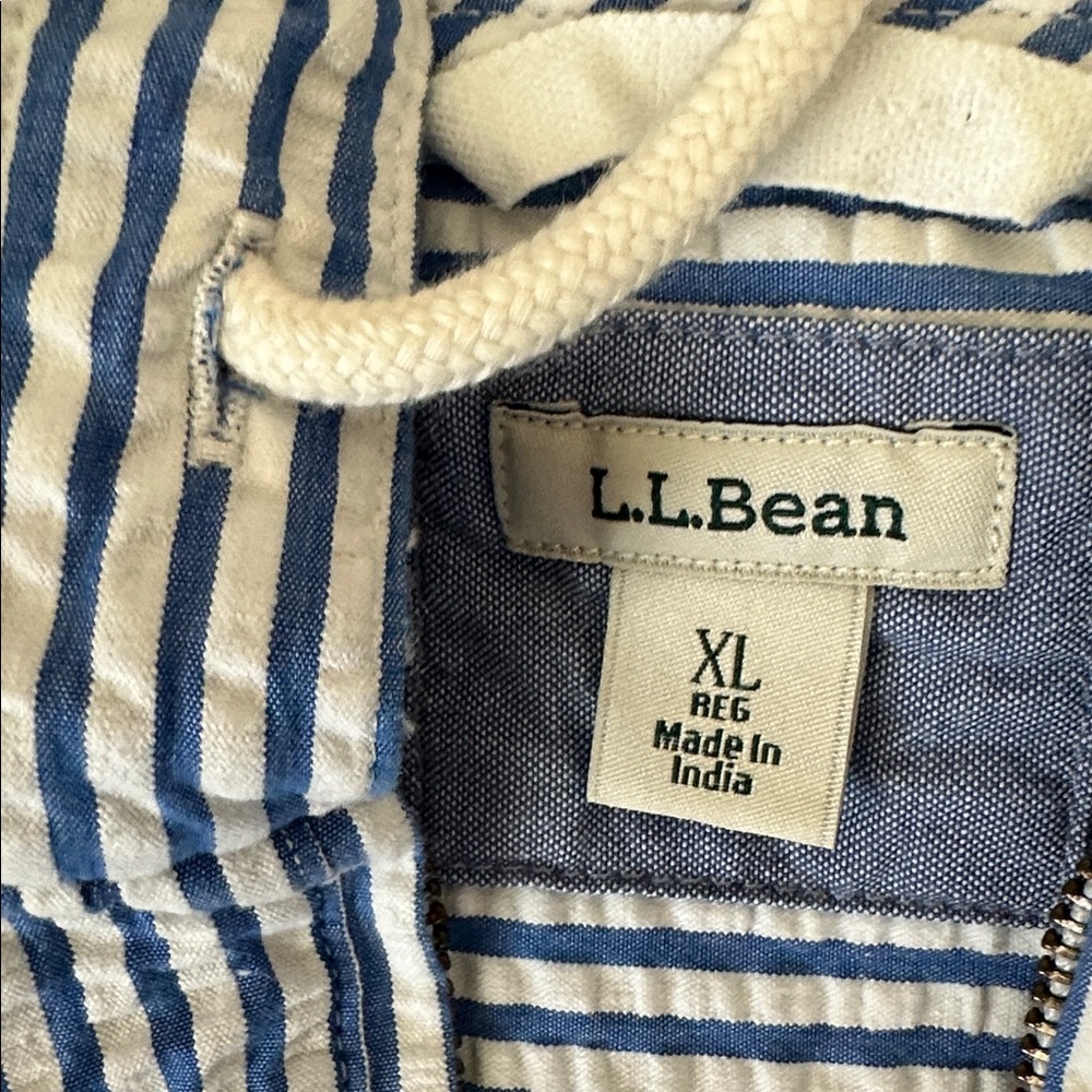 LLBean seersucker Pull Over Jacket - image 5